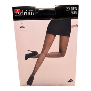 Adrian Ilash Filin Textured Design Tights 20 Denier Size 4 Black